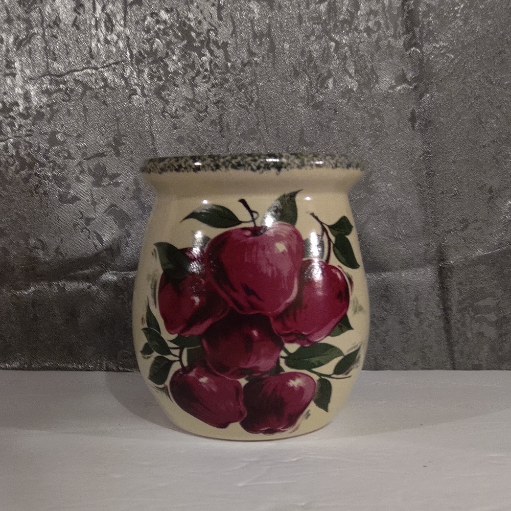 Apple Utensil Holder By Home & Garden. 5.75 "  Stoneware